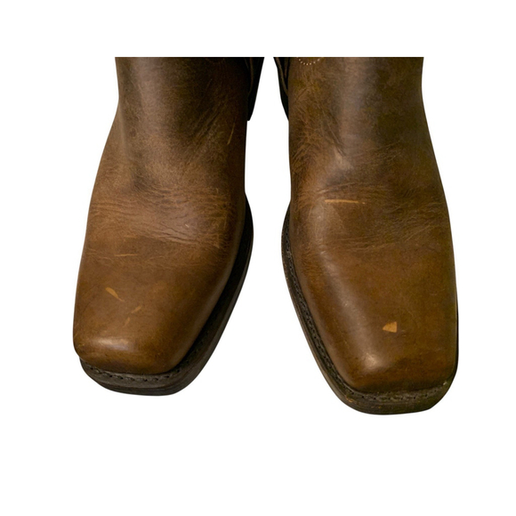 Frye Harness Brown Leather Belted Boots Women’s Size 10M Engineer Campus - Picture 5 of 15